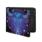Dark Taurus Zodiac Sign Print Bifold Wallet
