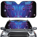 Dark Taurus Zodiac Sign Print Car Windshield Sun Shade