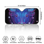 Dark Taurus Zodiac Sign Print Car Windshield Sun Shade