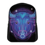 Dark Taurus Zodiac Sign Print Casual Backpack