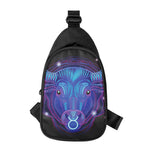 Dark Taurus Zodiac Sign Print Chest Bag