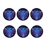 Dark Taurus Zodiac Sign Print Coaster Set