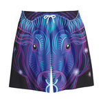 Dark Taurus Zodiac Sign Print Cotton Shorts