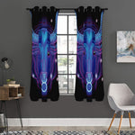 Dark Taurus Zodiac Sign Print Curtain