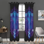 Dark Taurus Zodiac Sign Print Curtain