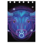 Dark Taurus Zodiac Sign Print Curtain