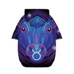 Dark Taurus Zodiac Sign Print Dog Zip Up Hoodie