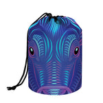 Dark Taurus Zodiac Sign Print Drawstring Makeup Bag