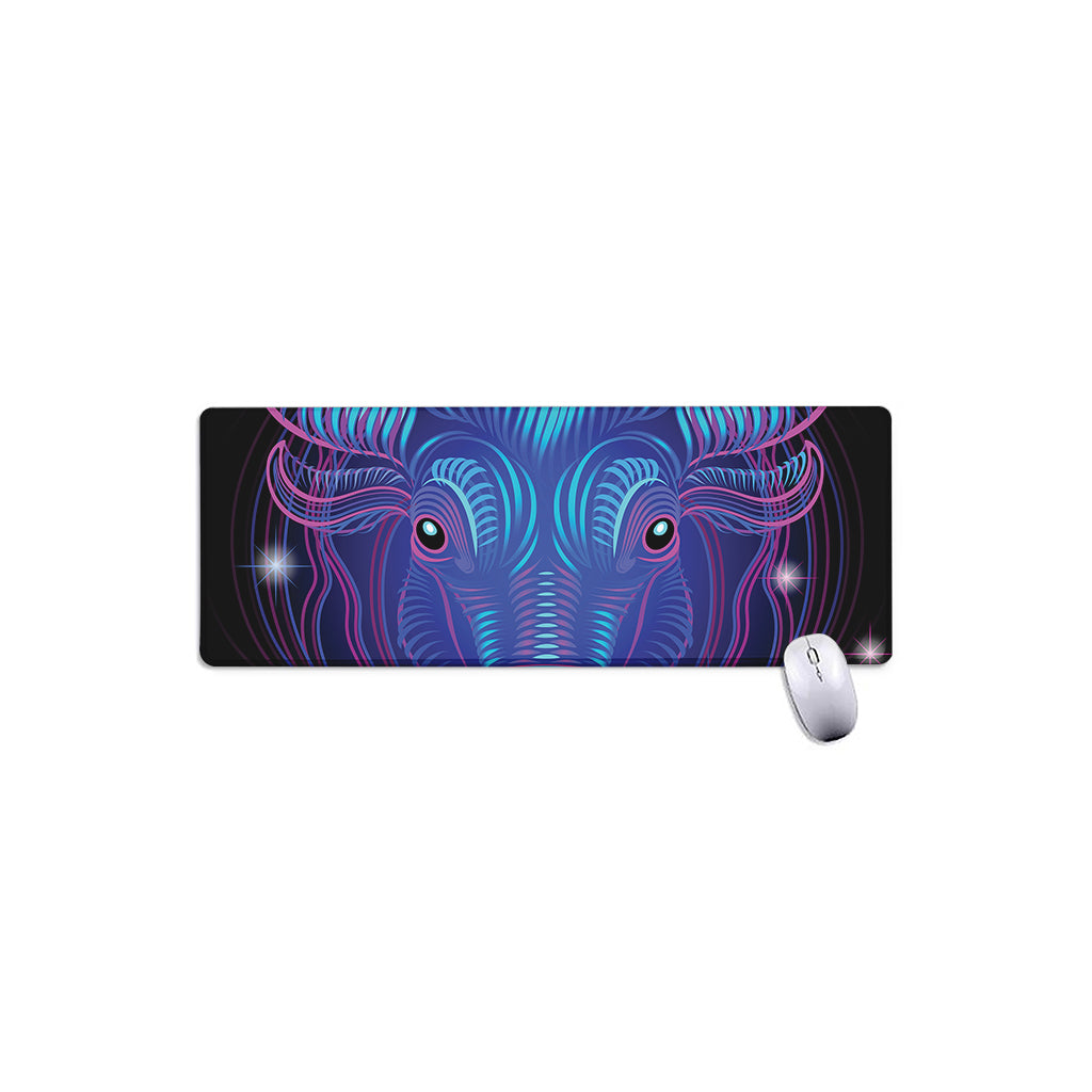 Dark Taurus Zodiac Sign Print Extended Mouse Pad