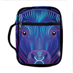 Dark Taurus Zodiac Sign Print Front Pocket Bible Bag