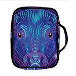 Dark Taurus Zodiac Sign Print Front Pocket Bible Bag