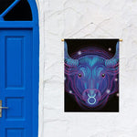 Dark Taurus Zodiac Sign Print Garden Flag