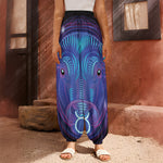 Dark Taurus Zodiac Sign Print Harem Pants