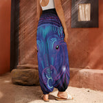 Dark Taurus Zodiac Sign Print Harem Pants