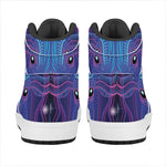 Dark Taurus Zodiac Sign Print High Top Leather Sneakers