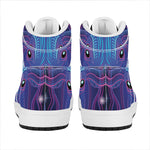 Dark Taurus Zodiac Sign Print High Top Leather Sneakers