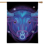 Dark Taurus Zodiac Sign Print House Flag