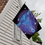 Dark Taurus Zodiac Sign Print House Flag