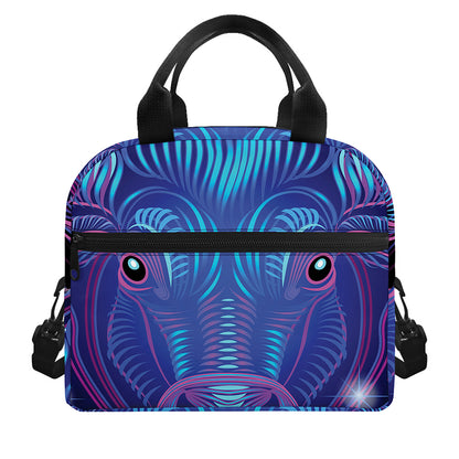 Dark Taurus Zodiac Sign Print Insulated Lunch Bag