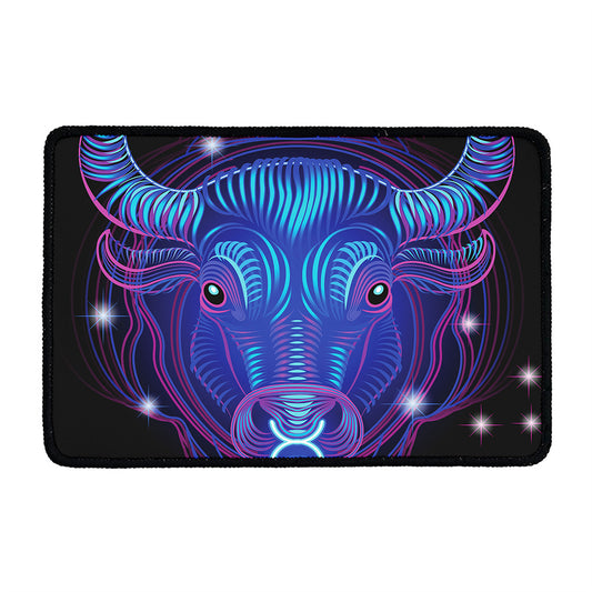 Dark Taurus Zodiac Sign Print Kitchen Mat