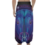 Dark Taurus Zodiac Sign Print Lantern Pants
