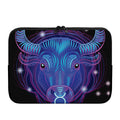 Dark Taurus Zodiac Sign Print Laptop Sleeve