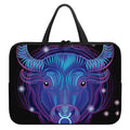 Dark Taurus Zodiac Sign Print Laptop Sleeve With Handle