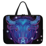 Dark Taurus Zodiac Sign Print Laptop Sleeve With Handle