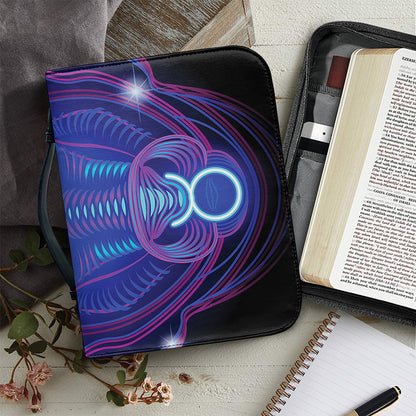 Dark Taurus Zodiac Sign Print Leather Bible Cover