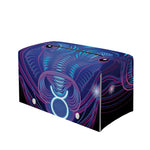 Dark Taurus Zodiac Sign Print Leather Tissue Box Cover