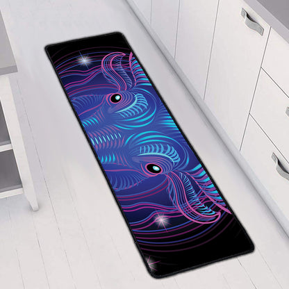 Dark Taurus Zodiac Sign Print Long Kitchen Mat