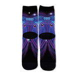 Dark Taurus Zodiac Sign Print Long Socks