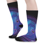 Dark Taurus Zodiac Sign Print Long Socks