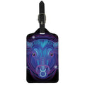 Dark Taurus Zodiac Sign Print Luggage Tag