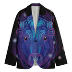 Dark Taurus Zodiac Sign Print Men's Blazer