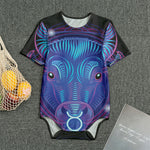 Dark Taurus Zodiac Sign Print Men's Bodysuit