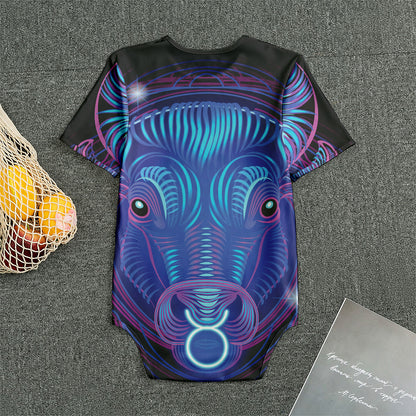 Dark Taurus Zodiac Sign Print Men's Bodysuit