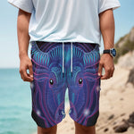Dark Taurus Zodiac Sign Print Men's Cargo Shorts