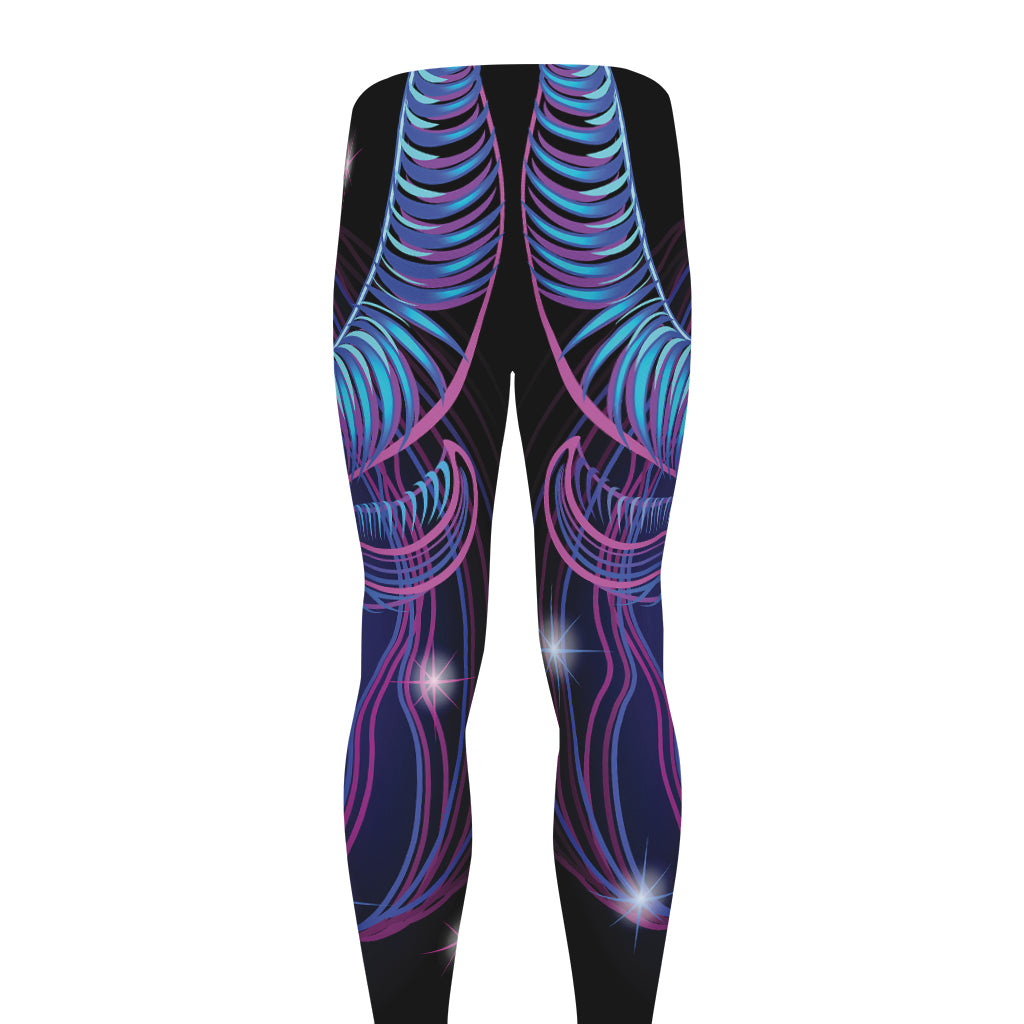 Dark Taurus Zodiac Sign Print Men's leggings