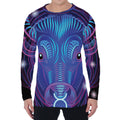 Dark Taurus Zodiac Sign Print Men's Long Sleeve T-Shirt