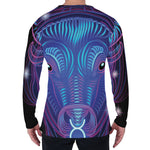 Dark Taurus Zodiac Sign Print Men's Long Sleeve T-Shirt