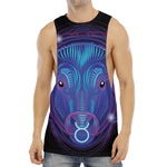 Dark Taurus Zodiac Sign Print Men's Muscle Tank Top