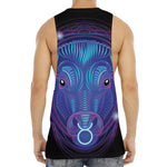 Dark Taurus Zodiac Sign Print Men's Muscle Tank Top