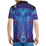 Dark Taurus Zodiac Sign Print Men's Polo Shirt