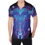 Dark Taurus Zodiac Sign Print Men's Shirt