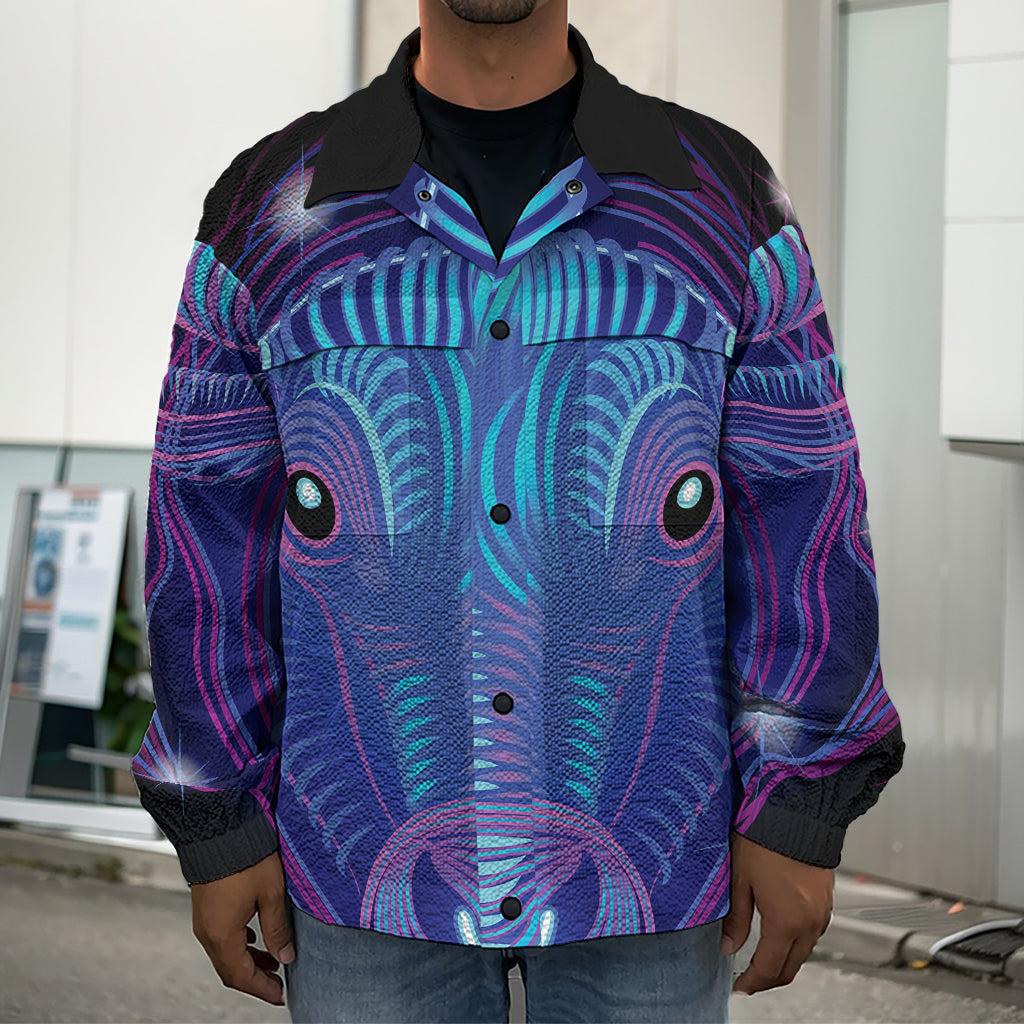 Dark Taurus Zodiac Sign Print Men's Shirt Jacket