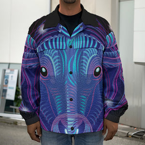 Dark Taurus Zodiac Sign Print Men's Shirt Jacket