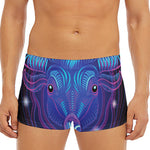 Dark Taurus Zodiac Sign Print Men's Short Boxer Briefs