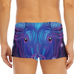 Dark Taurus Zodiac Sign Print Men's Short Boxer Briefs