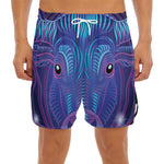 Dark Taurus Zodiac Sign Print Men's Split Running Shorts